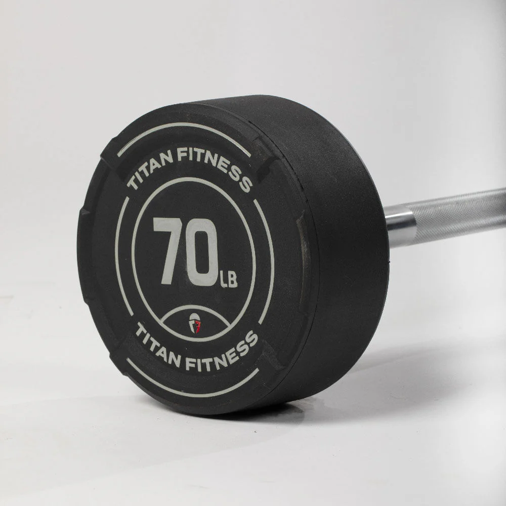 70 LB Straight Fixed Urethane Barbell - Image 7