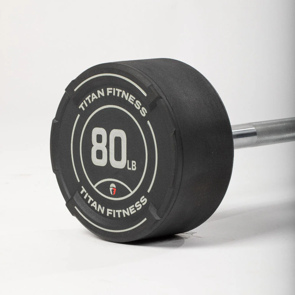 80 LB Straight Fixed Urethane Barbell - Image 7
