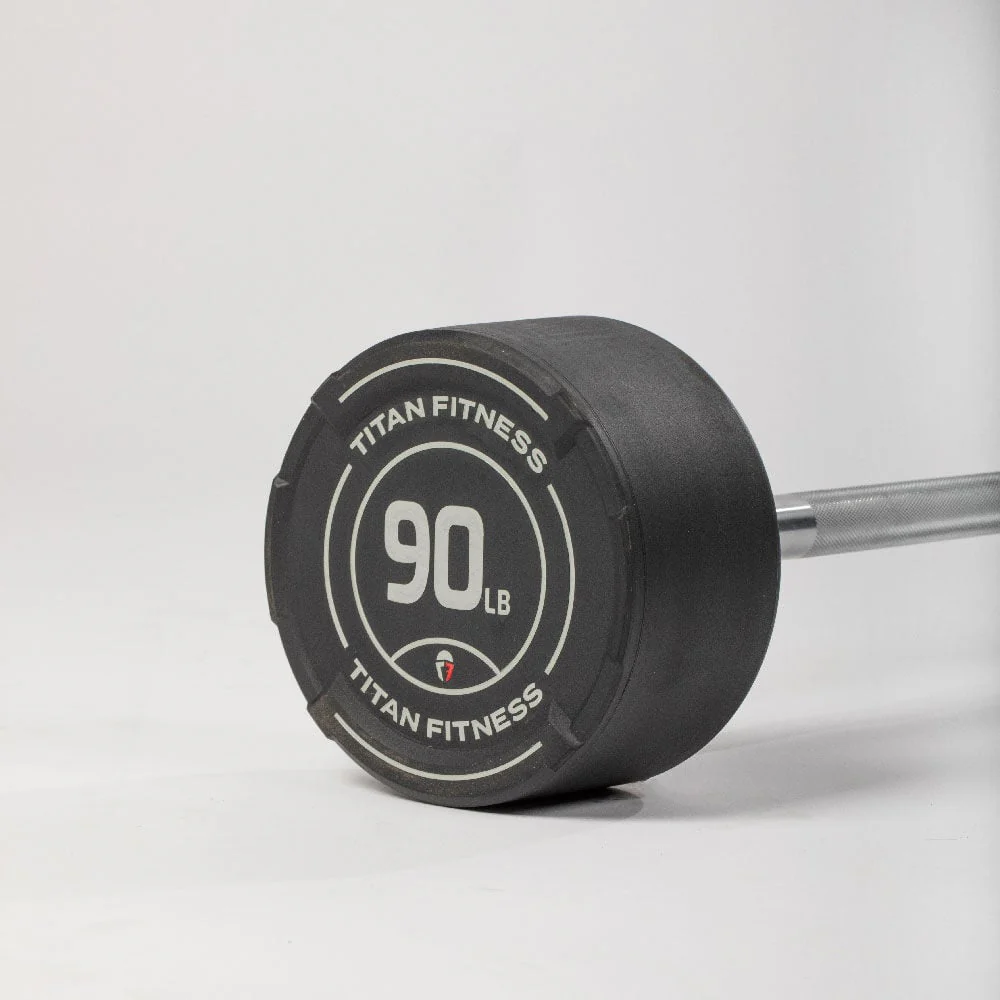 90 LB Straight Fixed Urethane Barbell - Image 7