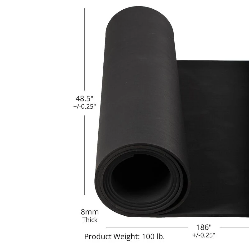 Black Rubber Gym Flooring Roll - Image 7