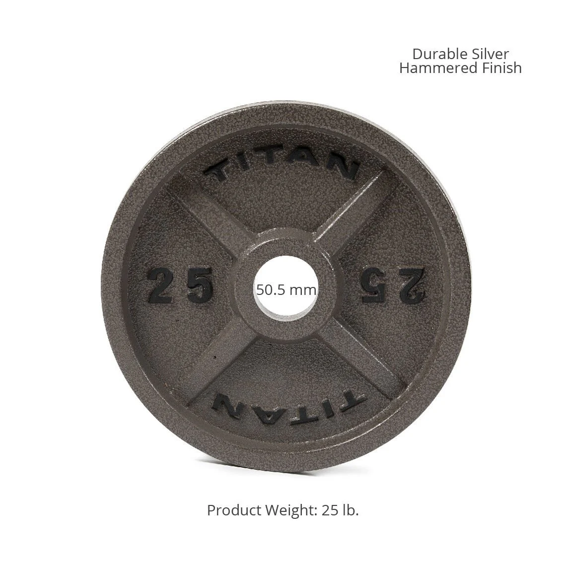 Scratch and Dent - Cast Iron Olympic Weight Plates | 25 LB Pair - FINAL SALE - Image 2