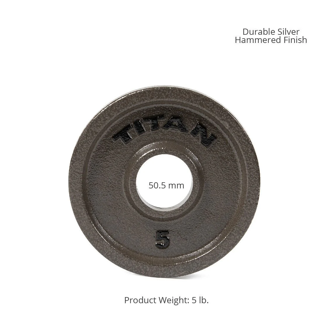 Scratch and Dent - Cast Iron Olympic Weight Plates | 5 LB Pair - FINAL SALE - Image 3