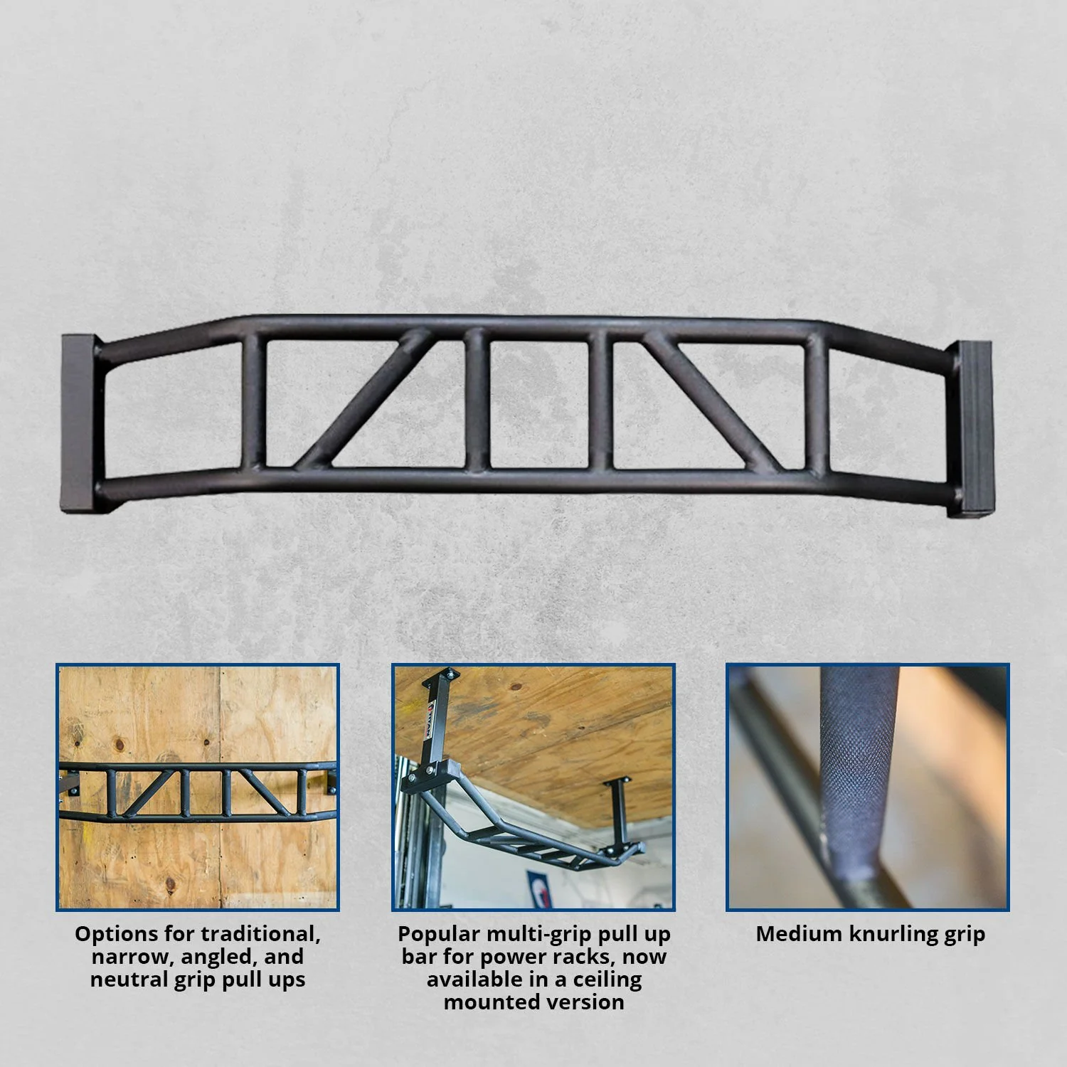 Scratch and Dent - Ceiling Mounted Multi-Grip Pull-Up Bar - FINAL SALE - Image 3