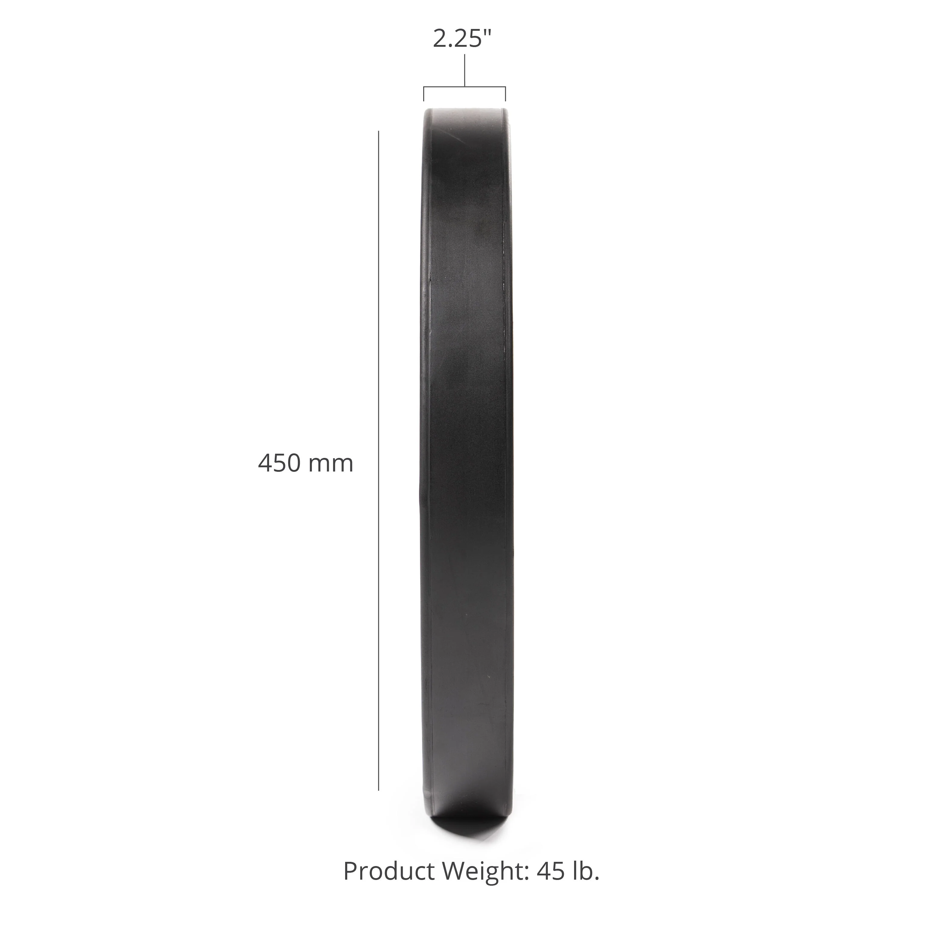 Scratch and Dent - Elite Olympic Bumper Plate | Black | 45 LB Single - FINAL SALE - Image 2