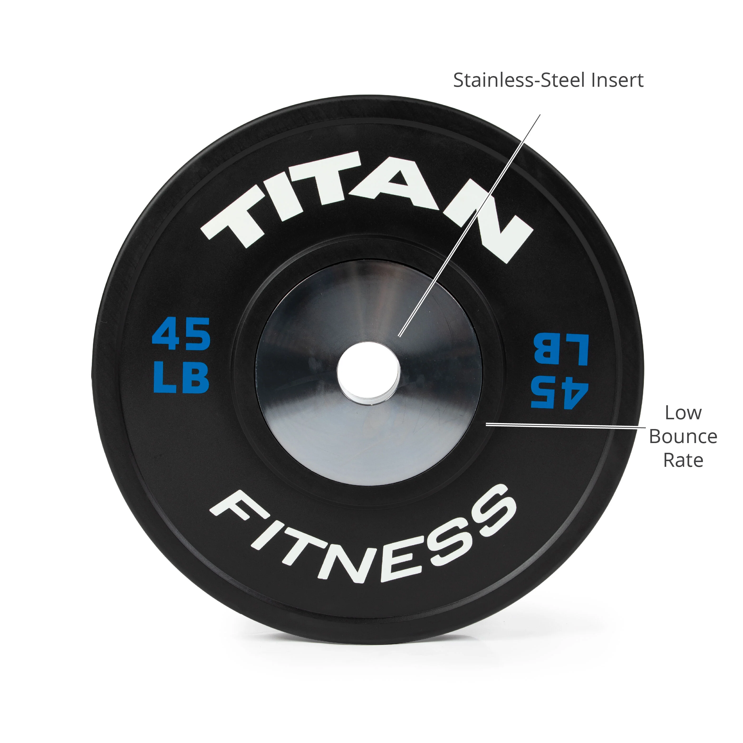 Scratch and Dent - Elite Olympic Bumper Plate | Black | 45 LB Single - FINAL SALE - Image 3