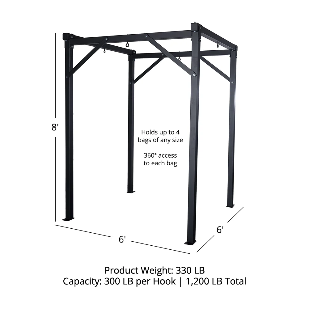 Heavy Duty 4 Bag Boxing Stand | Bolt Down - Image 6