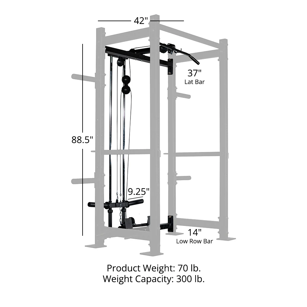 Lat Tower Rack Attachment Fits T-3 and X-3 Series Bolt Down Power Racks - Image 16