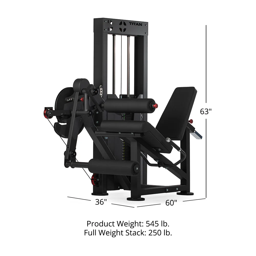 Scratch and Dent, Leg Extension and Curl Machine | 10 - 250 LB Selector - Image 12