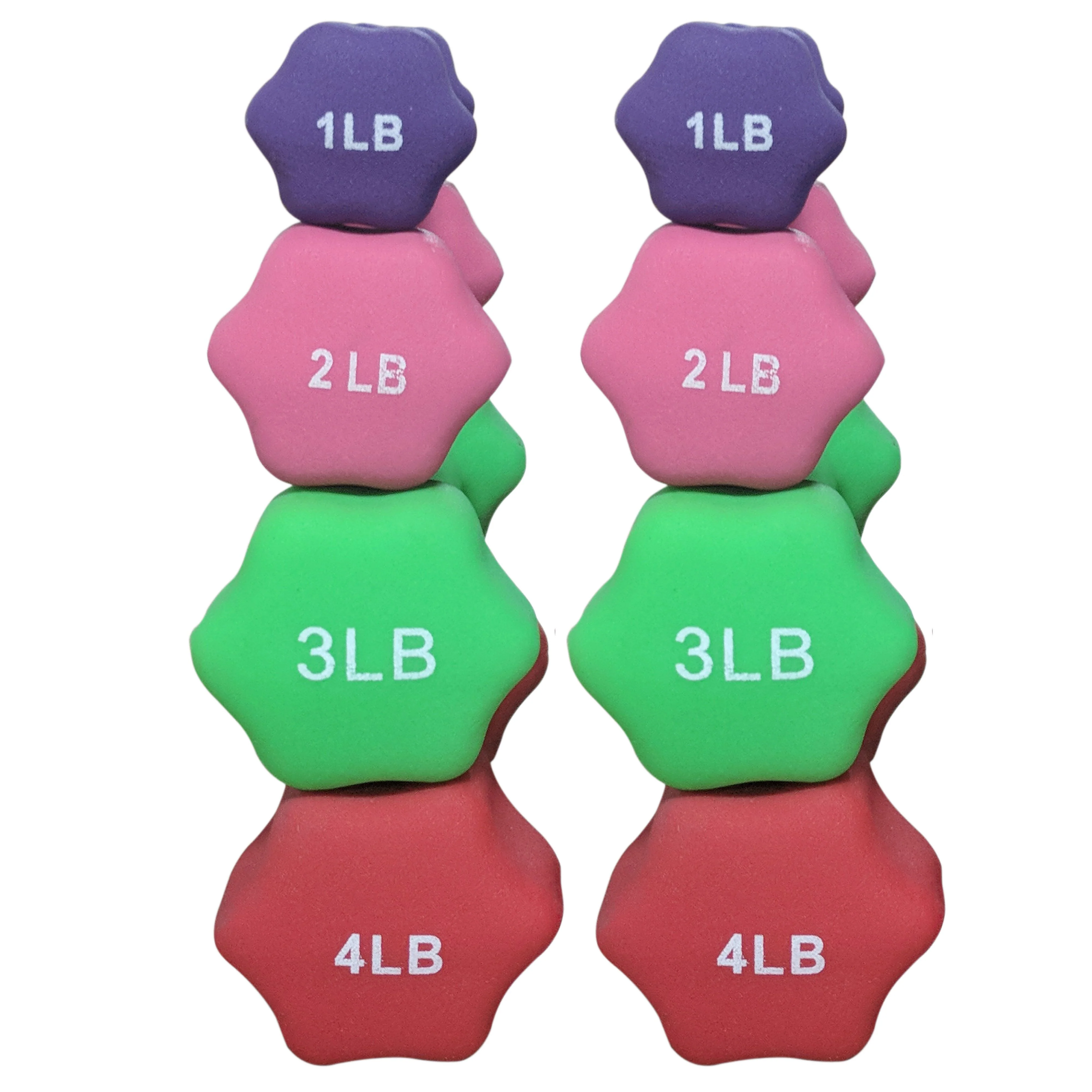 Scratch and Dent, Neoprene Light Weight Dumbbell Set - 1, 2, 3 , 4 LB - Image 3