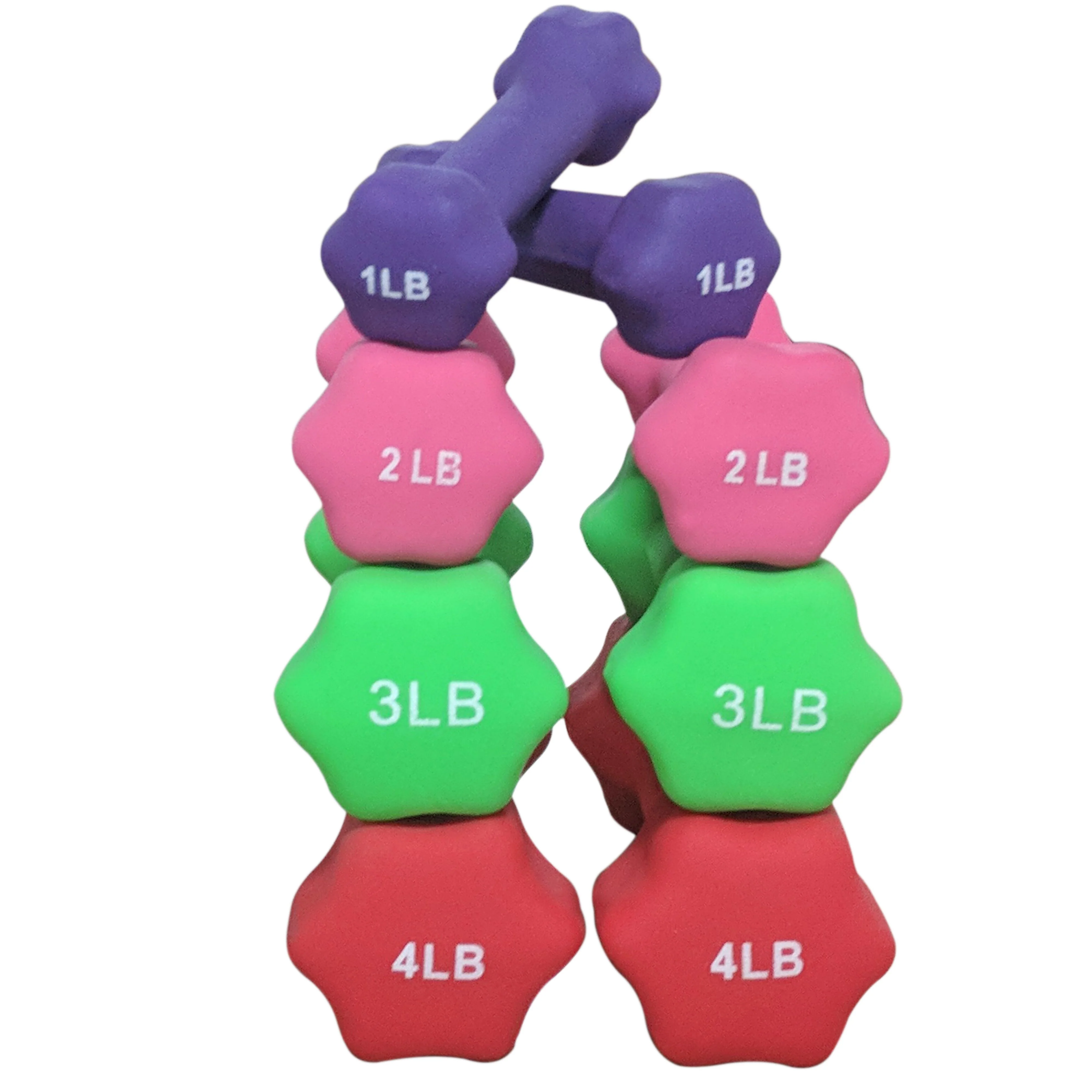 Scratch and Dent, Neoprene Light Weight Dumbbell Set - 1, 2, 3 , 4 LB - Image 4