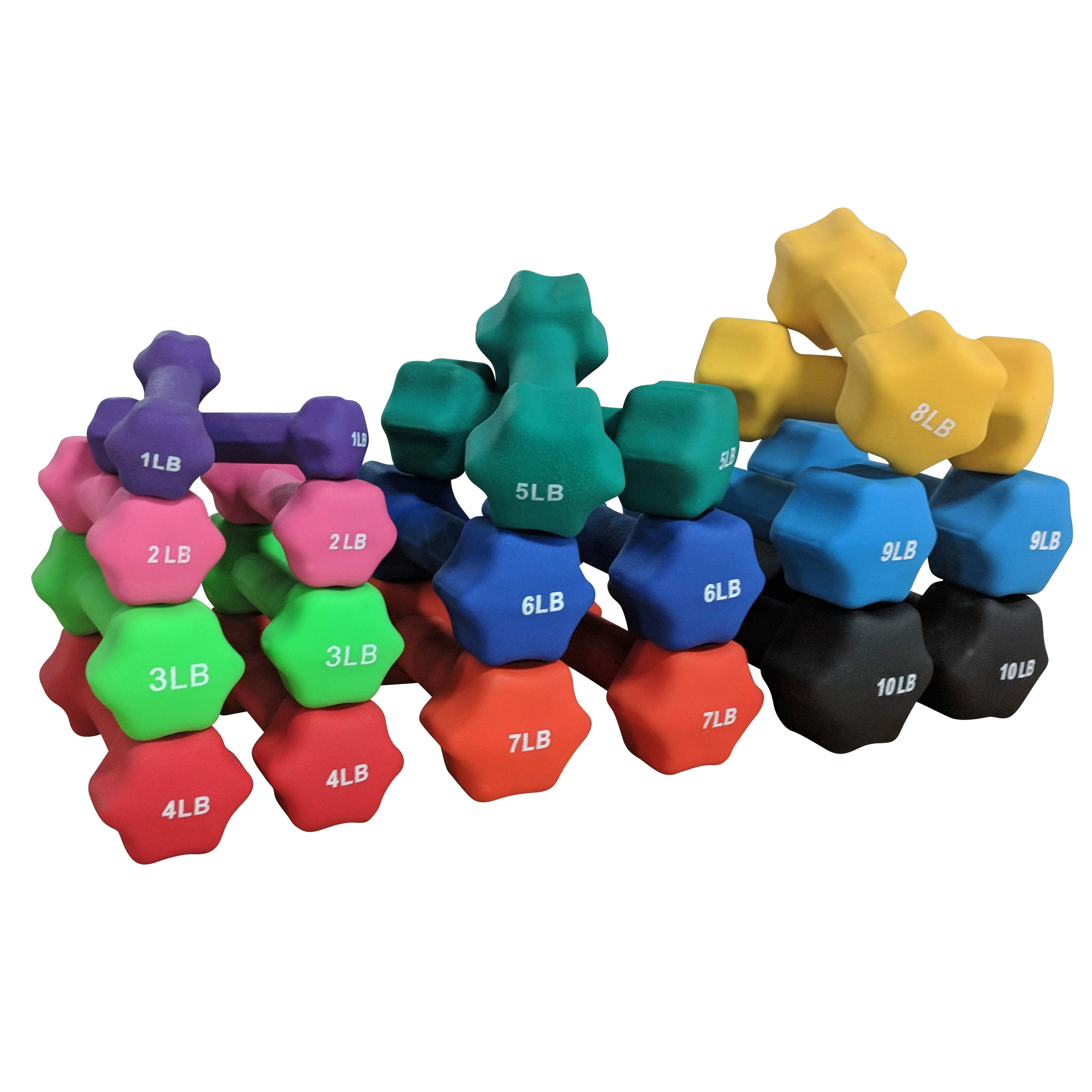 Scratch and Dent, Neoprene Light Weight Dumbbell Set - 5, 6, 7 LB - Image 5