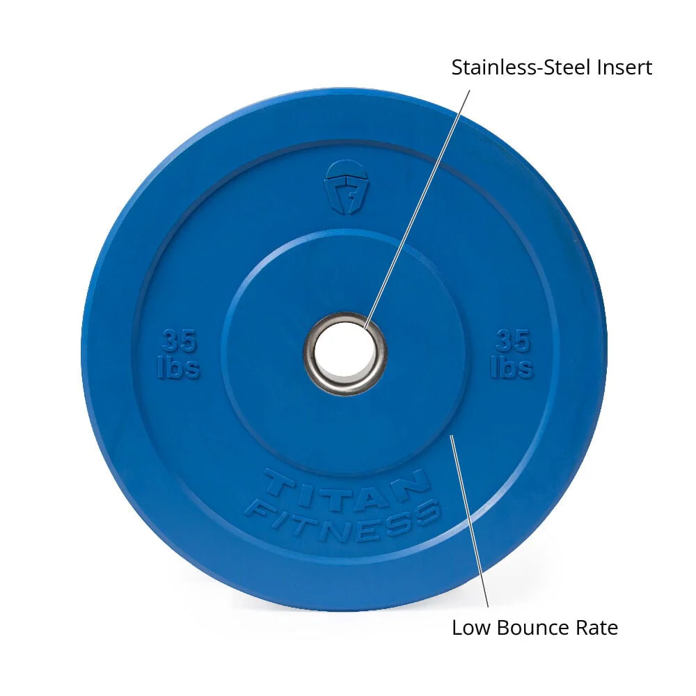 Scratch and Dent - Olympic Rubber Bumper Plates | Color | 35 LB Single - FINAL SALE - Image 3