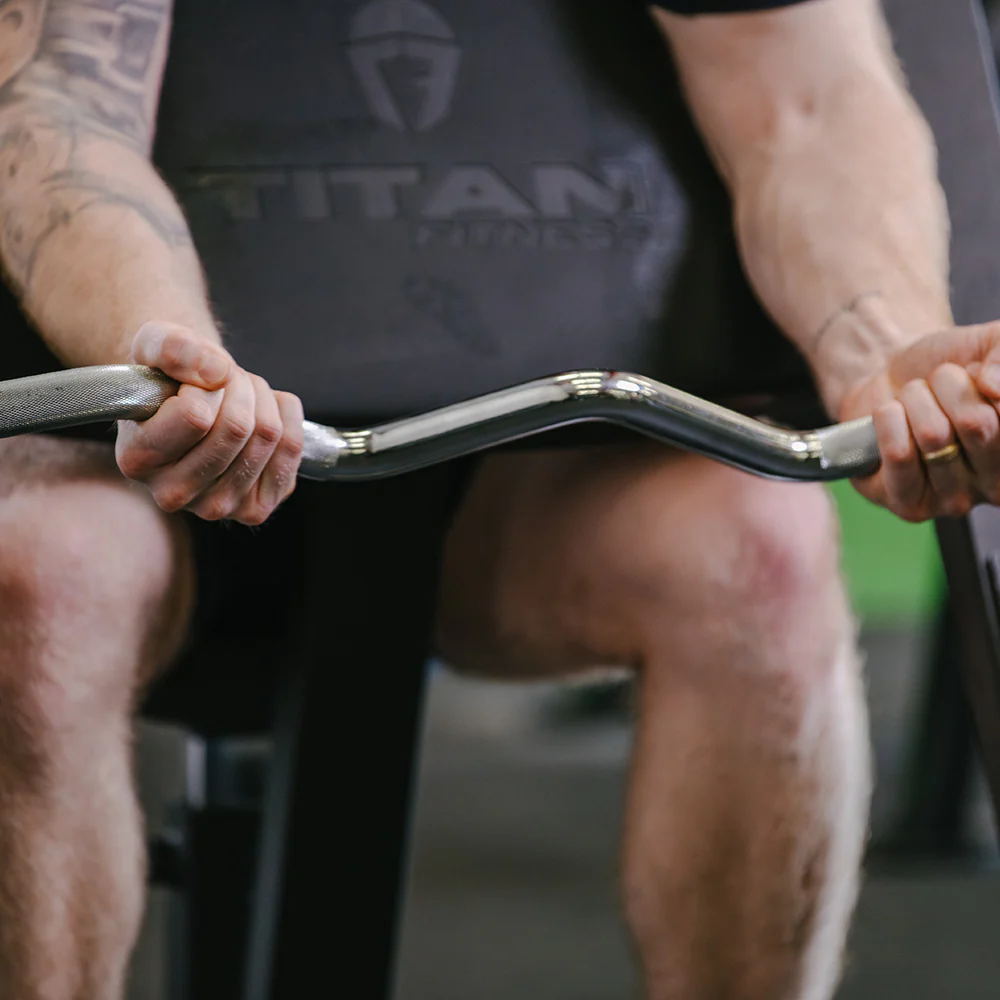 Scratch and Dent, Performance Series Olympic EZ Curl Barbell - Image 3
