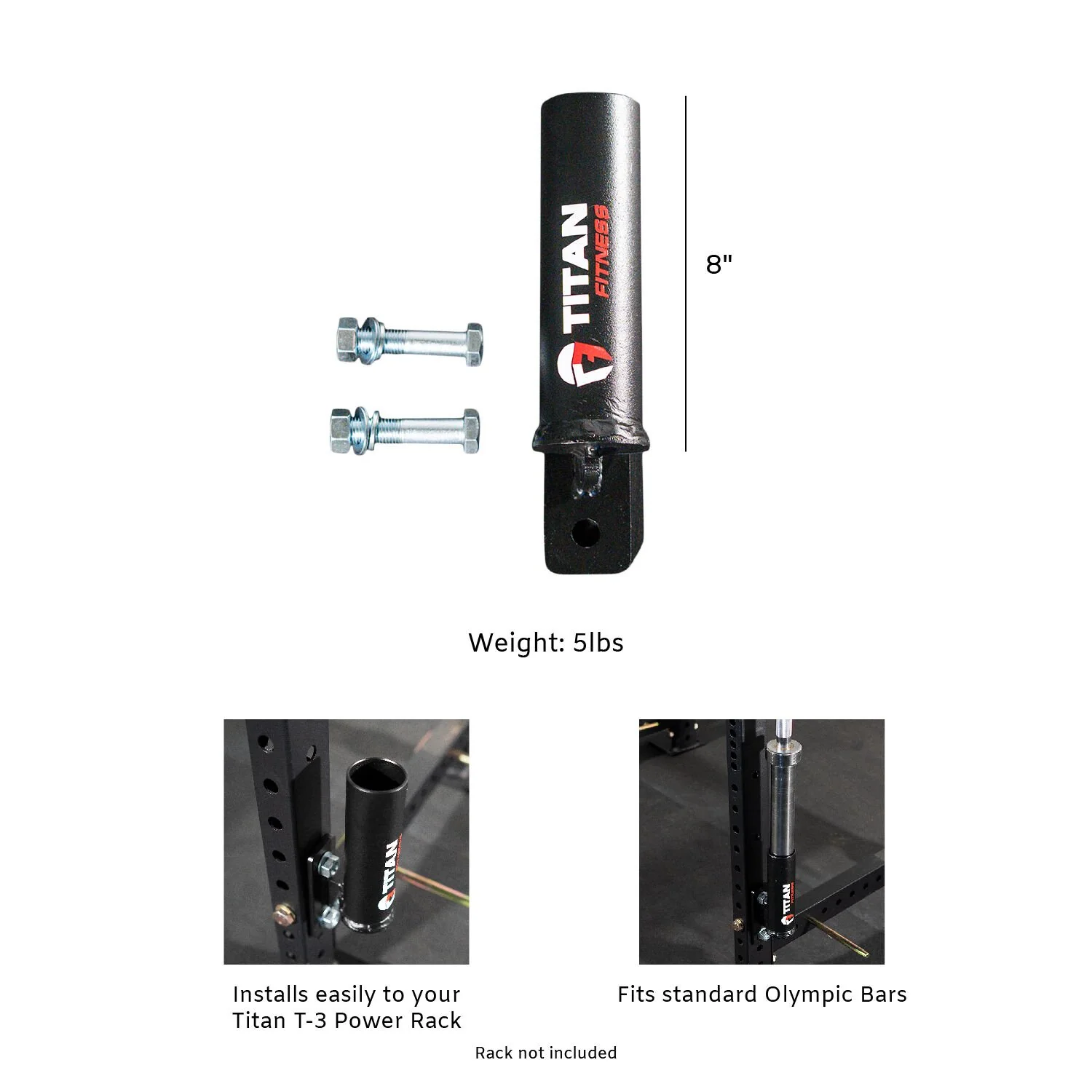 Scratch and Dent - Single Vertical Mount Barbell Holder for T-3 Power Rack - FINAL SALE - Image 2