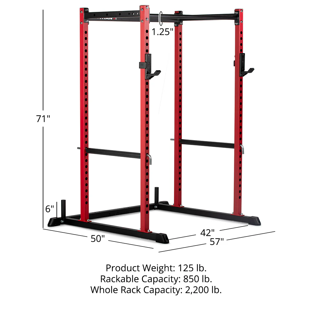 Scratch and Dent, T-2 Series Power Rack | 71" Red - Image 10