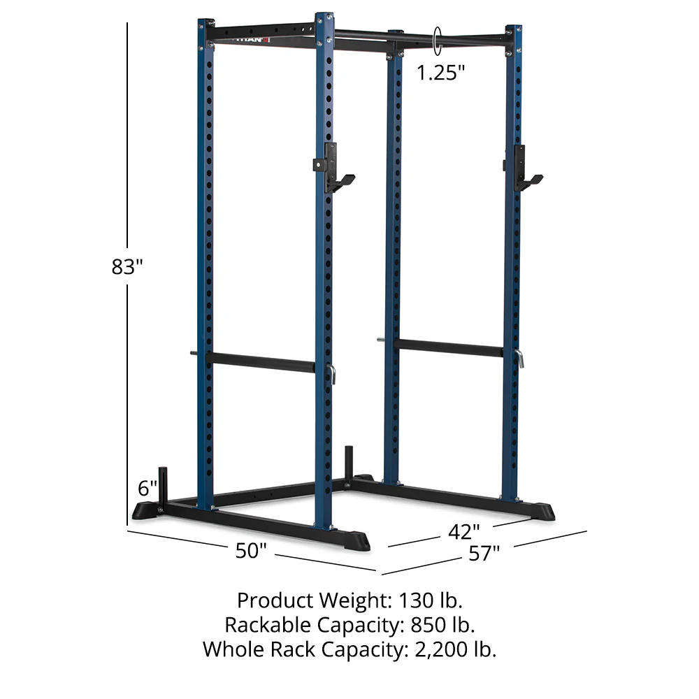 Scratch and Dent, T-2 Series Power Rack | 83" Navy - Image 10