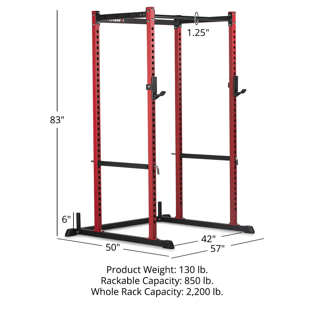 Scratch and Dent, T-2 Series Power Rack | 83" Red - Image 10