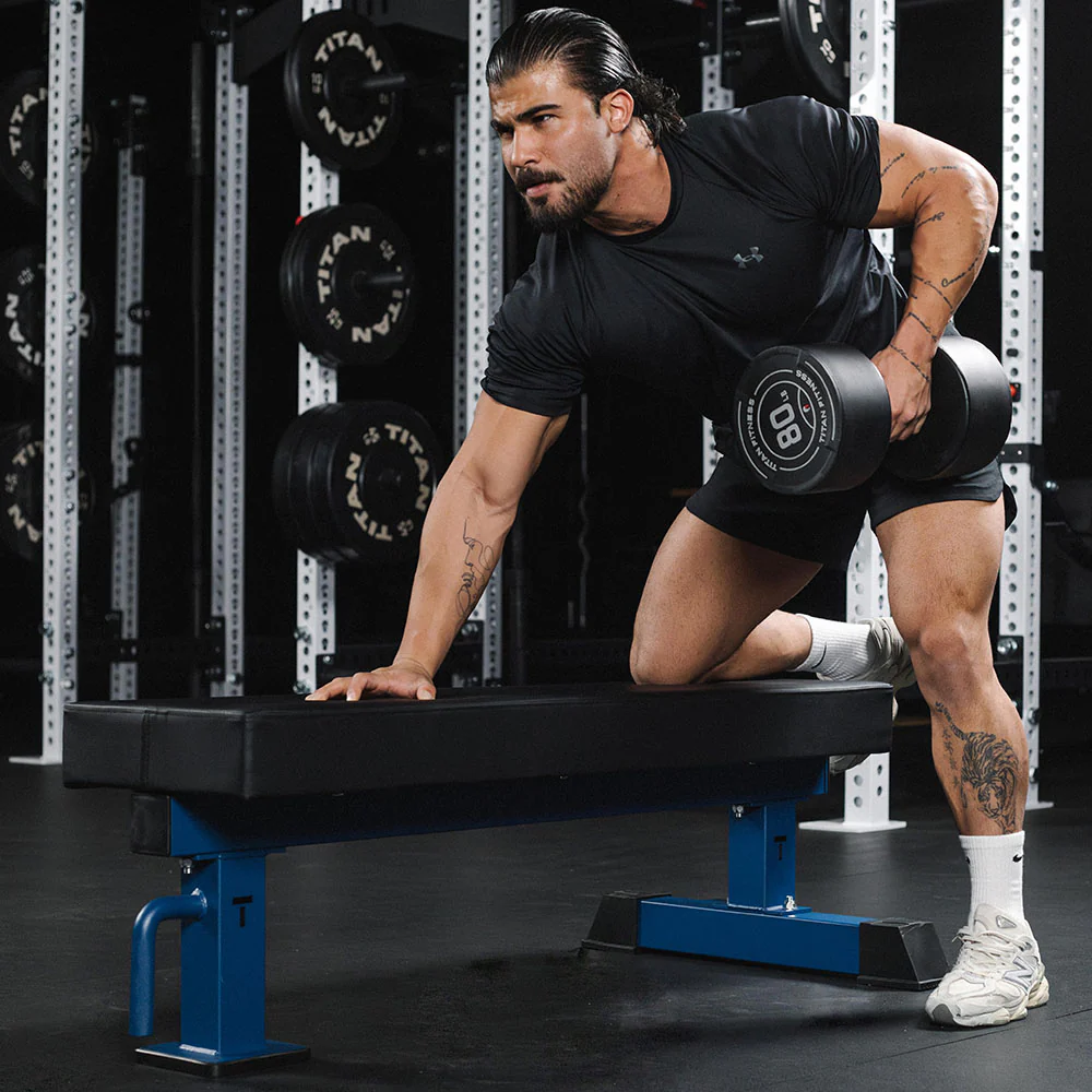 TITAN Series Single Post Flat Bench - Image 26