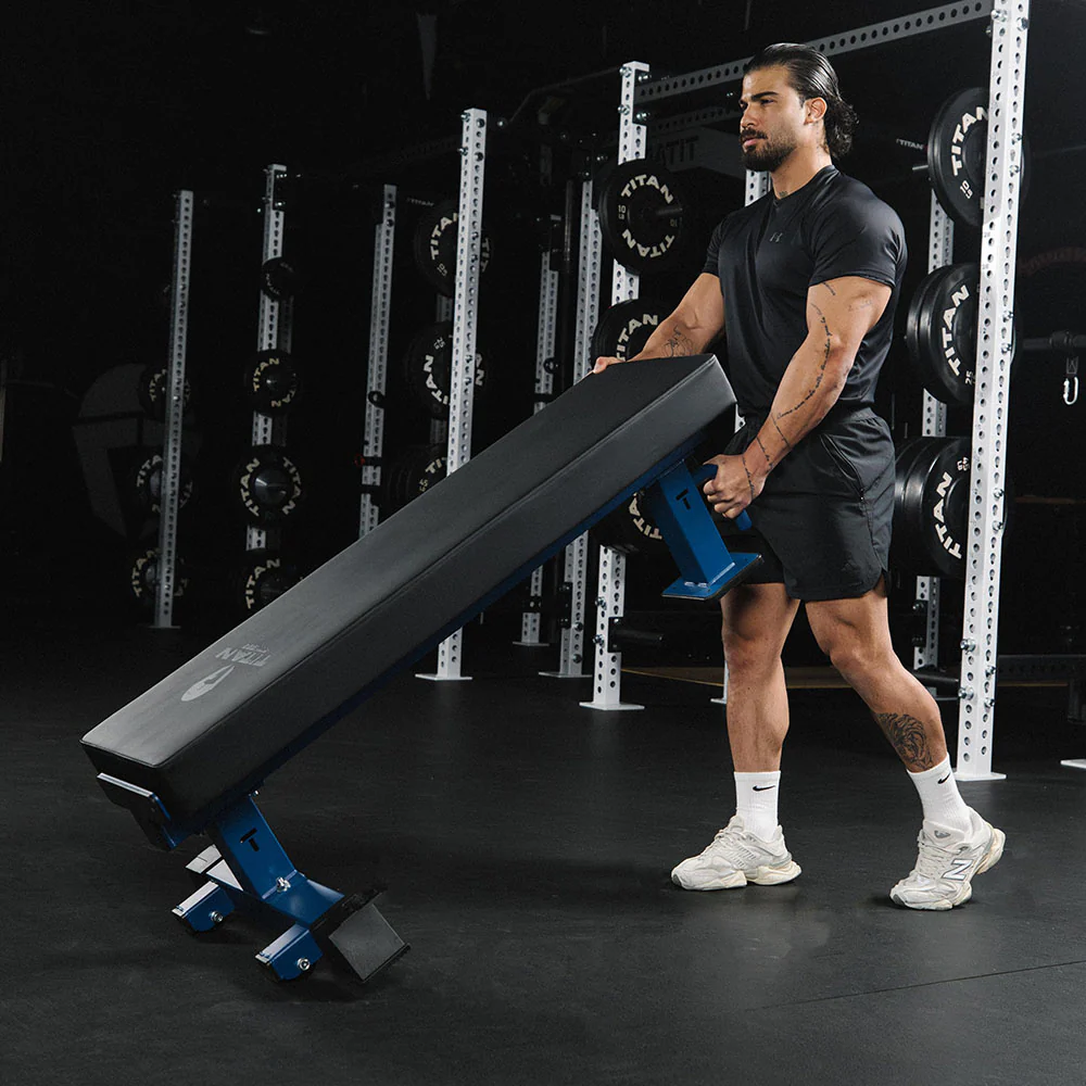 TITAN Series Single Post Flat Bench - Image 32