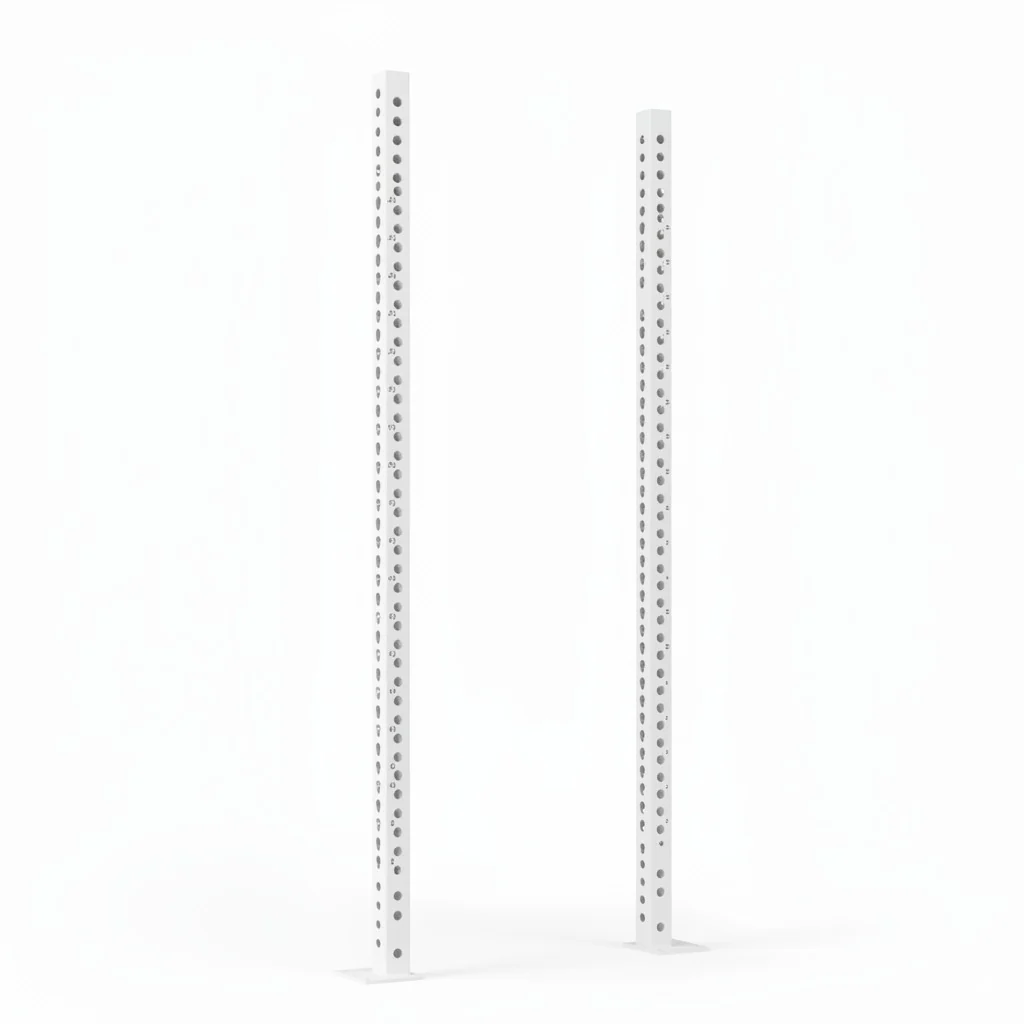 Scratch and Dent, Titan Series White Bolt Down Uprights | 2 Pack