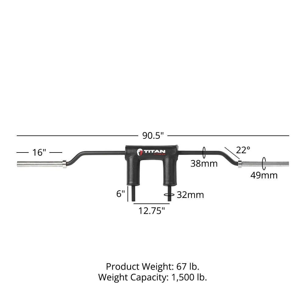 Scratch and Dent, USA Made TITAN Series Safety Squat Bar - Image 10