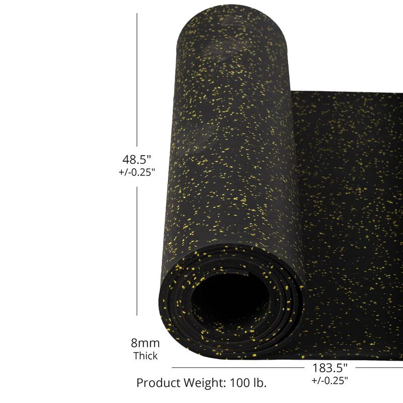 Yellow Crumb Rubber Gym Flooring Roll - Image 7