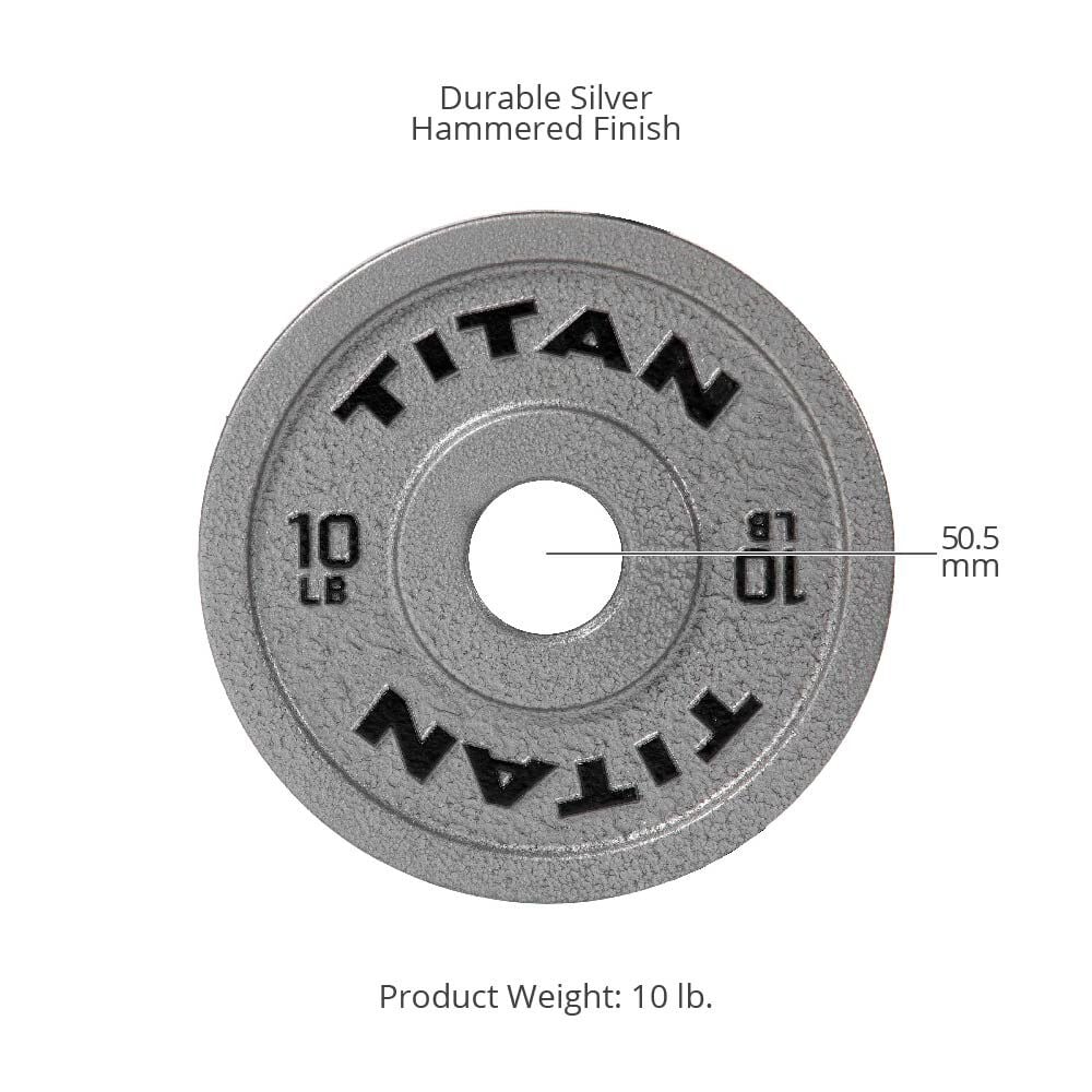Scratch and Dent - 10 LB Pair Silver Series Cast Iron Olympic Plates - FINAL SALE - Image 2