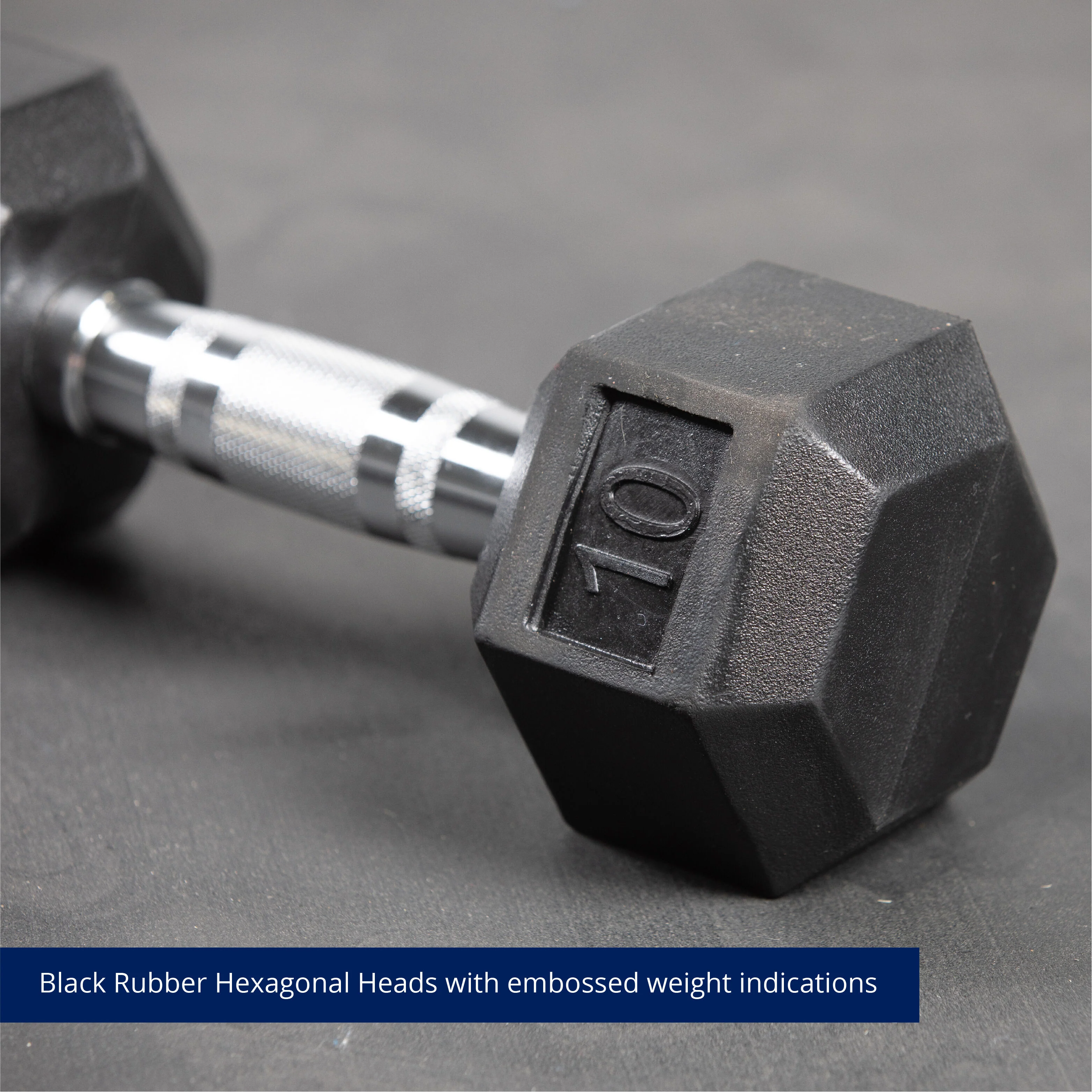 Scratch and Dent - 10 LB Rubber Hex Dumbbells - FINAL SALE - Image 3