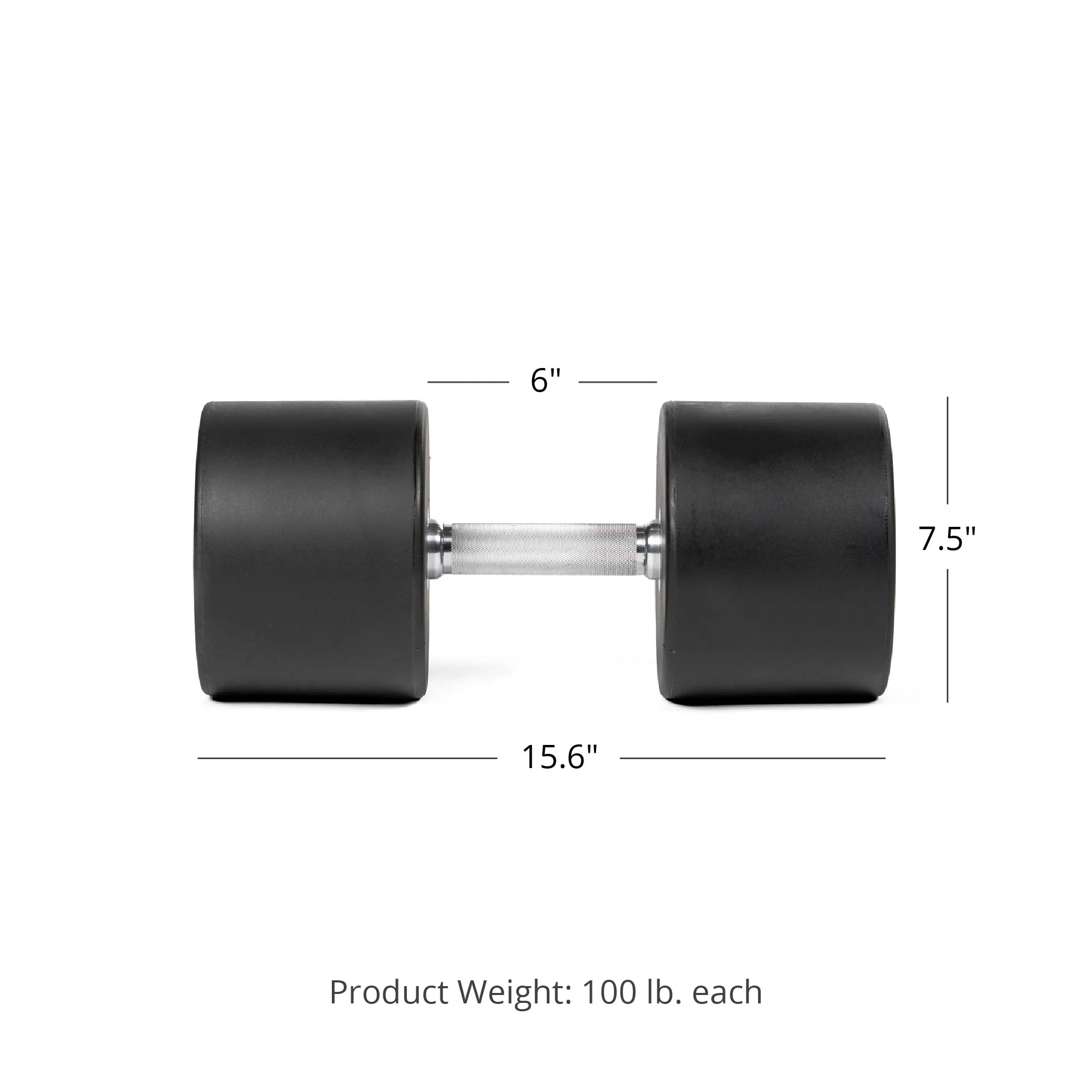 Scratch and Dent, 100 LB Classic Round Urethane Dumbbell - Image 5