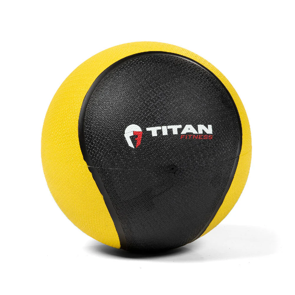 Scratch and Dent - 12lb Rubber Medicine Ball Yellow / Black - FINAL SALE - Image 3