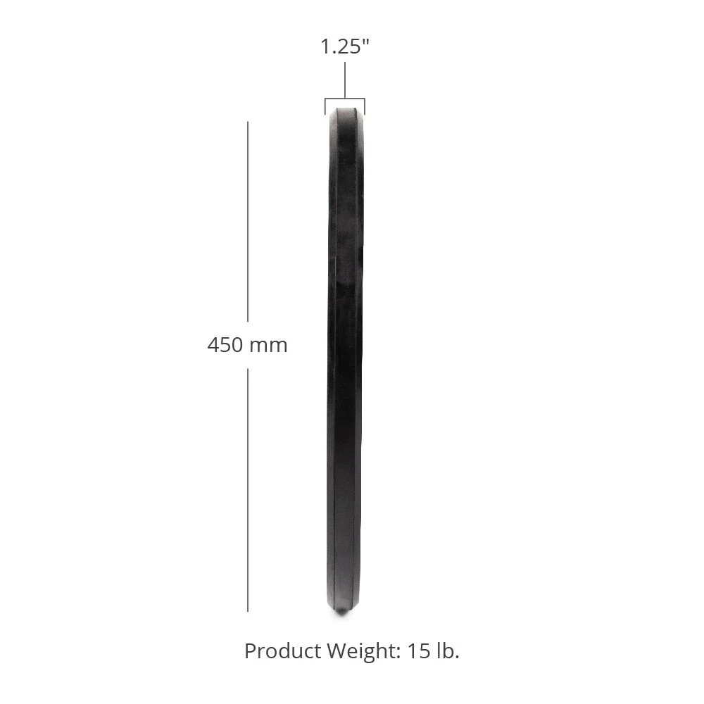 Scratch and Dent - 15 LB Pair Economy Black Bumper Plates - FINAL SALE - Image 3