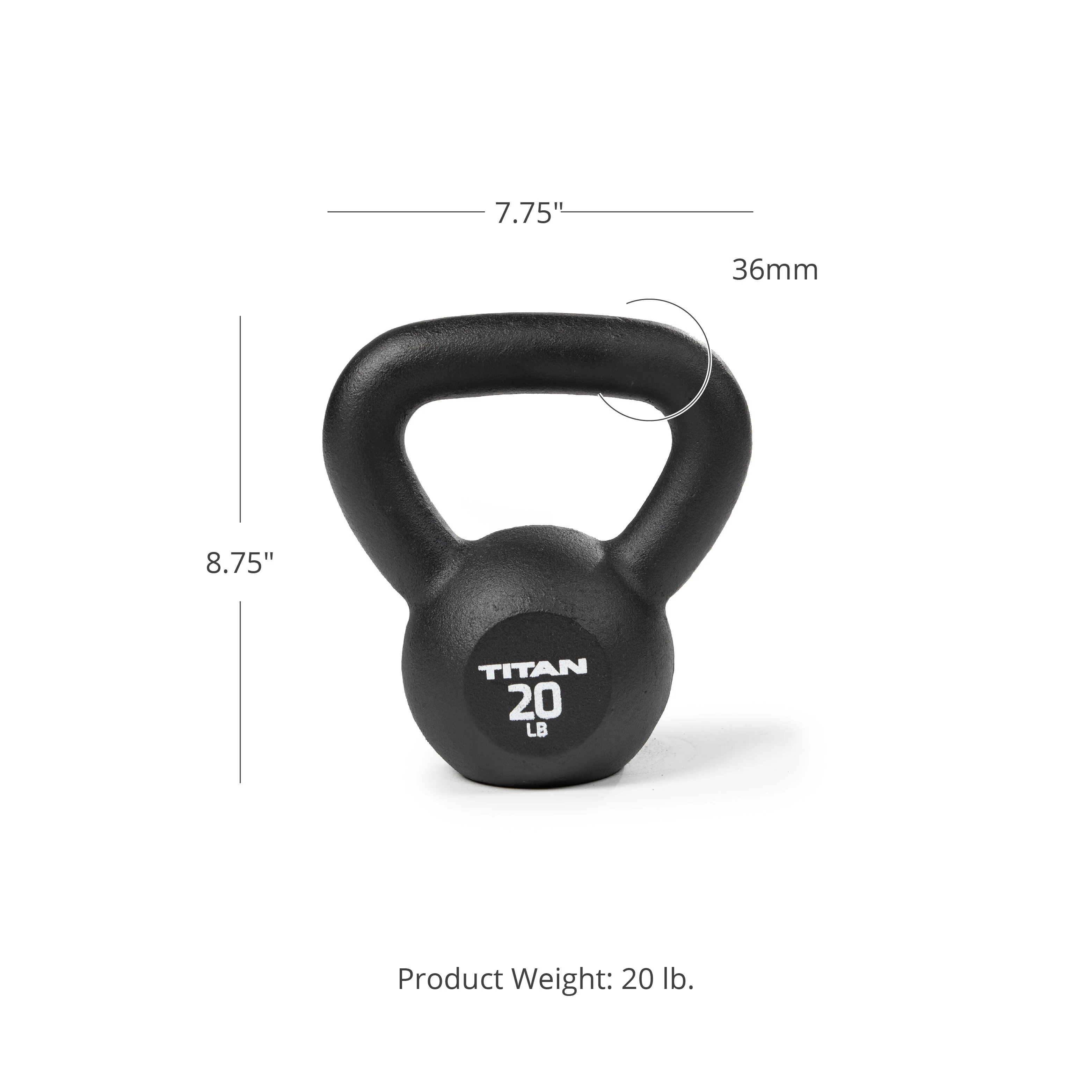 Scratch and Dent - 20 LB Cast Iron Kettlebell - FINAL SALE - Image 7