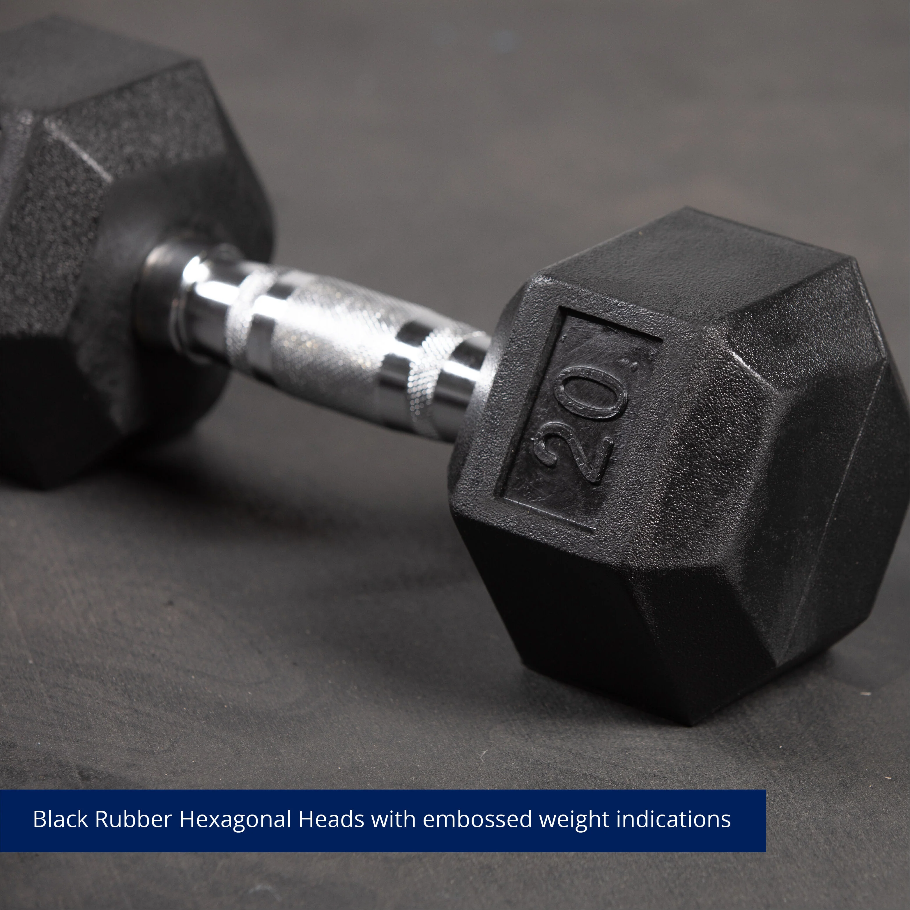 Scratch and Dent - 20 LB Rubber Hex Dumbbells - FINAL SALE - Image 3