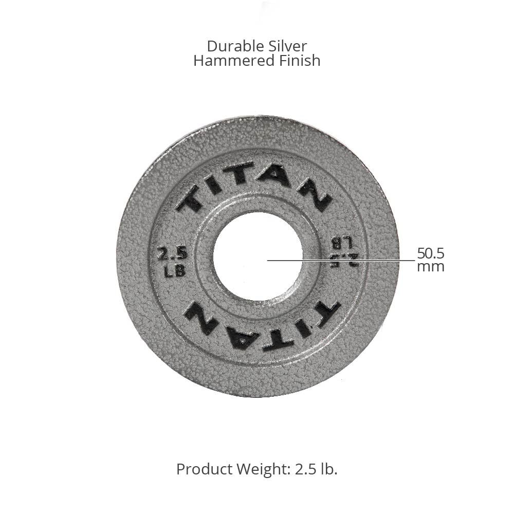 Scratch and Dent - 2.5 LB Pair Silver Series Cast Iron Olympic Plates - FINAL SALE - Image 8