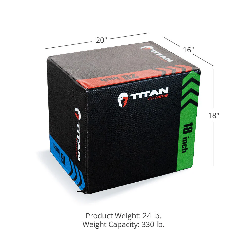 Scratch and Dent - 3-In-1 Heavy Foam Plyometric Box 16" 18" 20" - FINAL SALE - Image 2