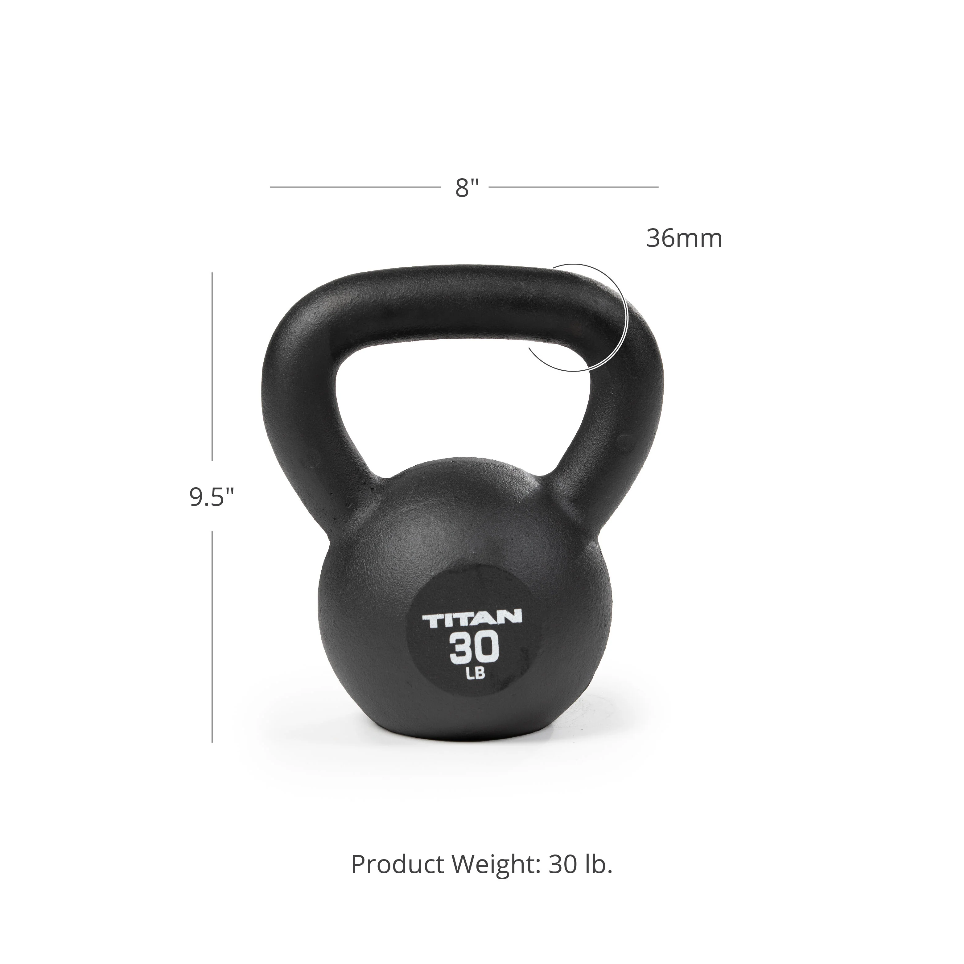Scratch and Dent - 30 LB Cast Iron Kettlebells - FINAL SALE - Image 7