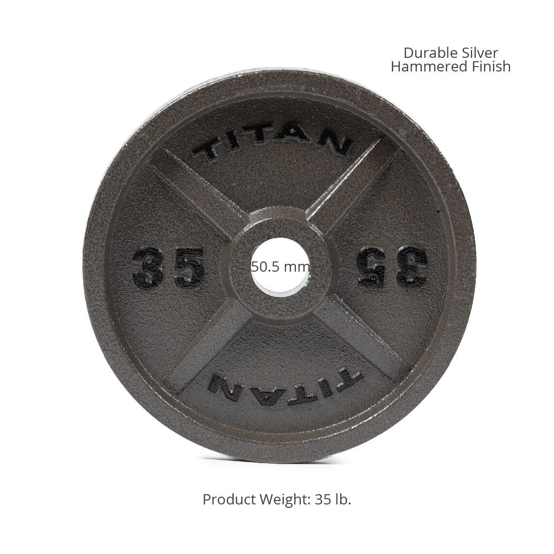 Scratch and Dent - 35 LB Single Cast Iron Olympic Plates - FINAL SALE - Image 3