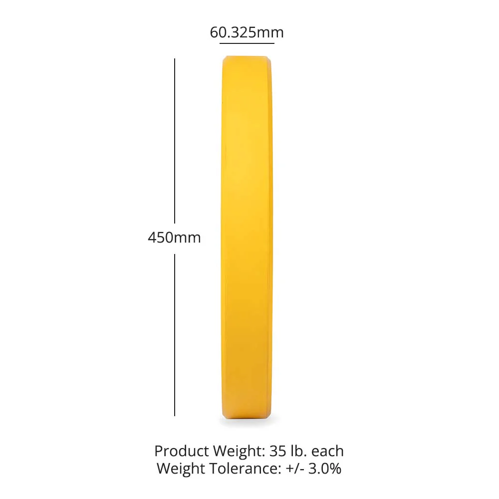 Scratch and Dent, 35 LB Single Economy Color Bumper Plate - Image 3