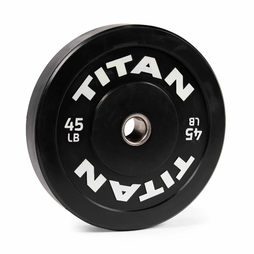 Scratch and Dent - 45 LB Single Economy Black Bumper Plate - FINAL SALE