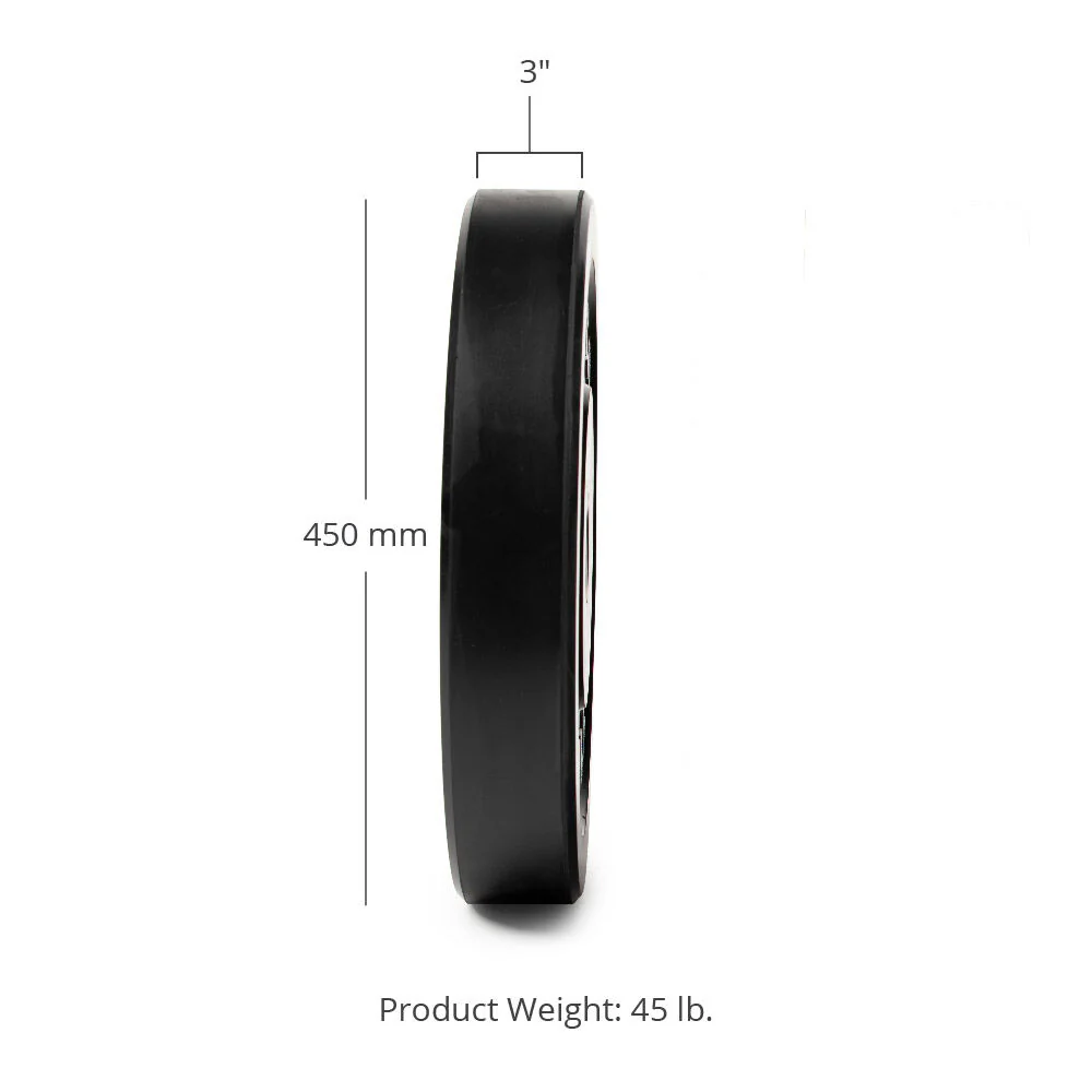 Scratch and Dent - 45 LB Single Economy Black Bumper Plate - FINAL SALE - Image 3