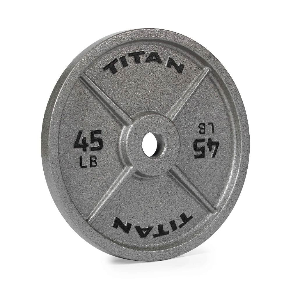 Scratch and Dent - 45 LB Single Silver Series Cast Iron Olympic Plate - FINAL SALE