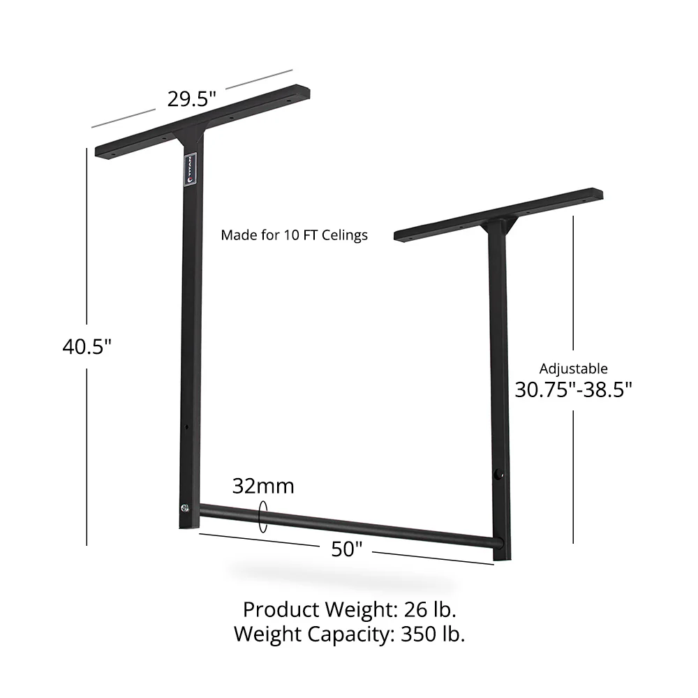 Large Adjustable Ceiling Wall-Mount Pull-Up Bar - Image 8