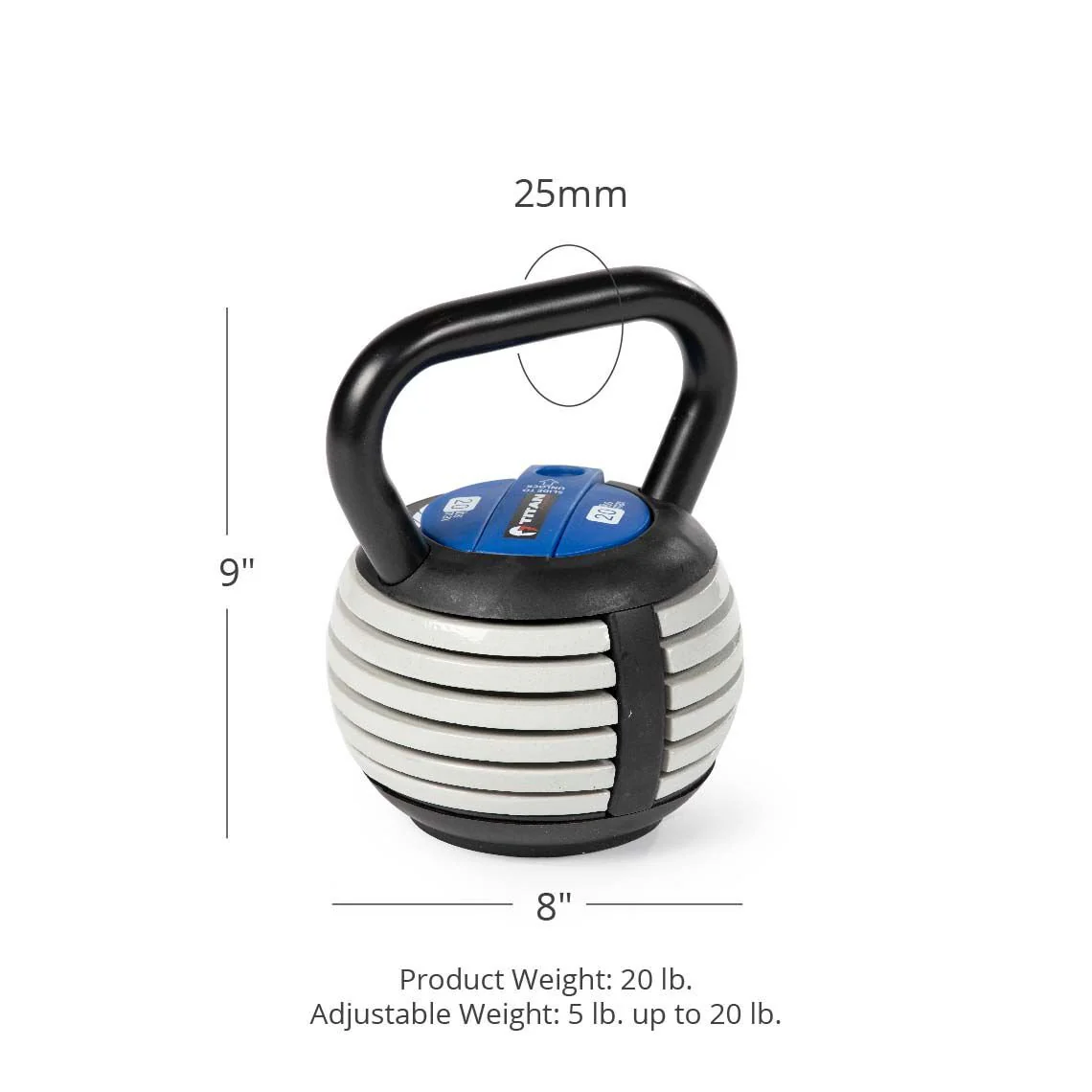 Scratch and Dent - 5 - 20 lb Adjustable Kettlebell Weight - FINAL SALE - Image 2