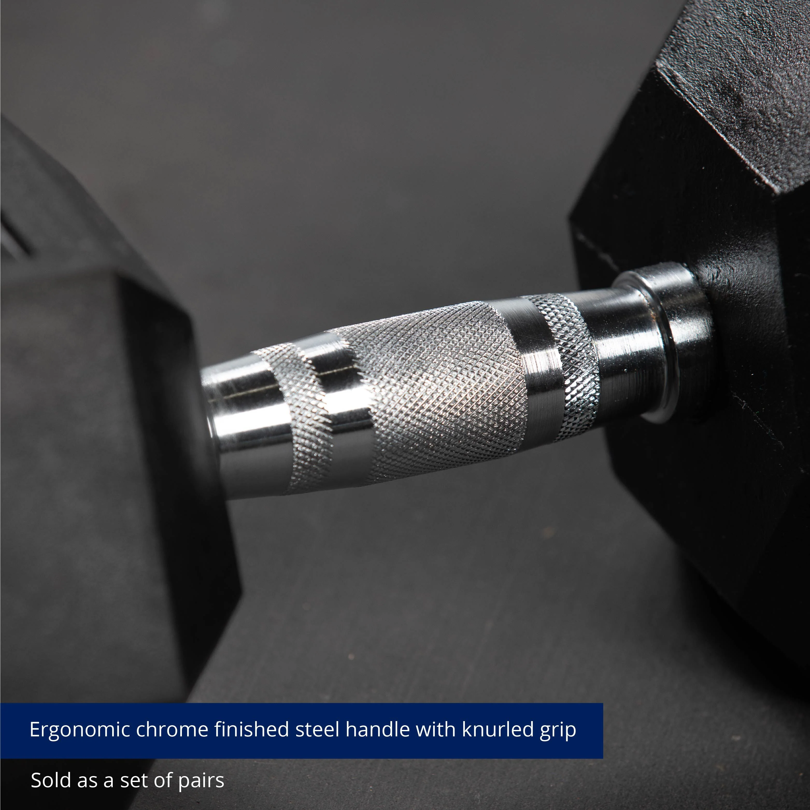Scratch and Dent - 5 - 50 LB Pair Set Rubber Hex Dumbbells - FINAL SALE - Image 2