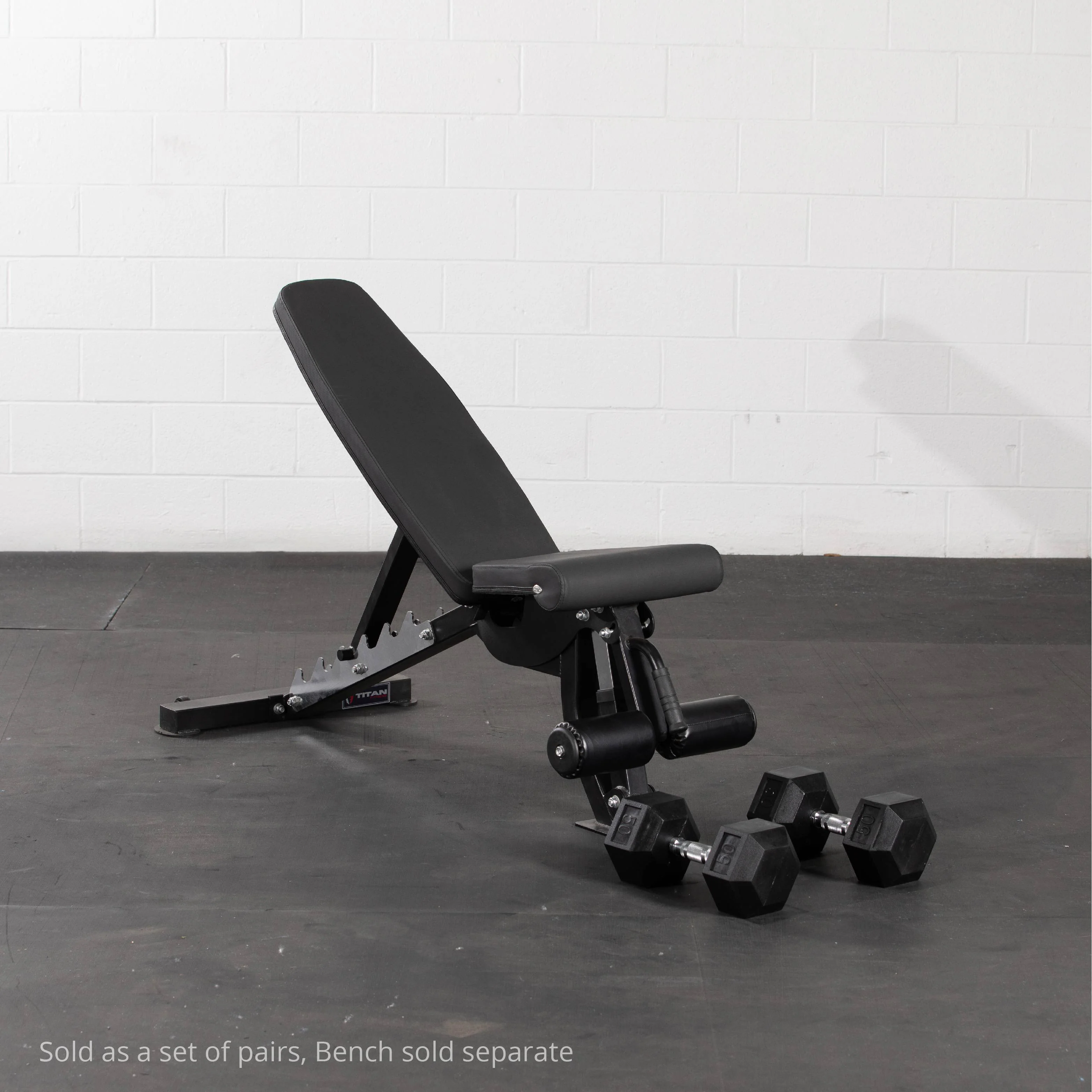 Scratch and Dent - 5 - 50 LB Pair Set Rubber Hex Dumbbells - FINAL SALE - Image 3