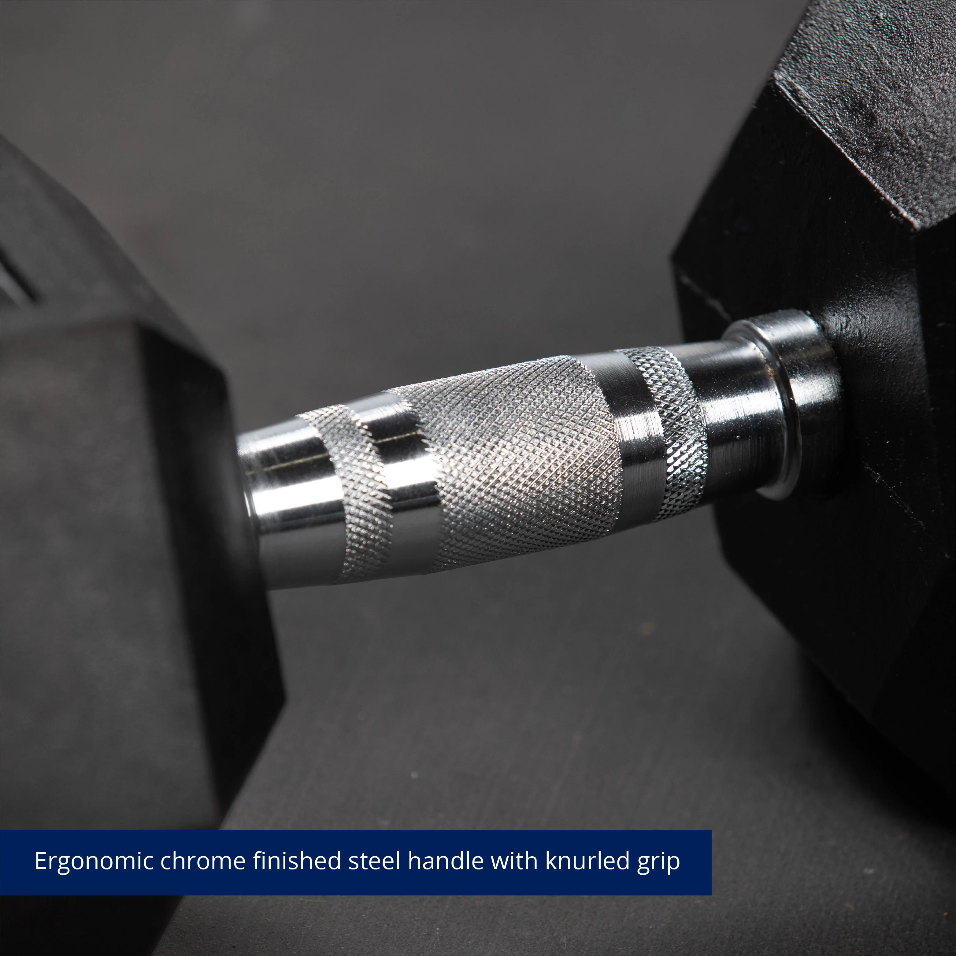 Scratch and Dent - 50 LB Rubber Hex Dumbbell - Single - FINAL SALE - Image 3