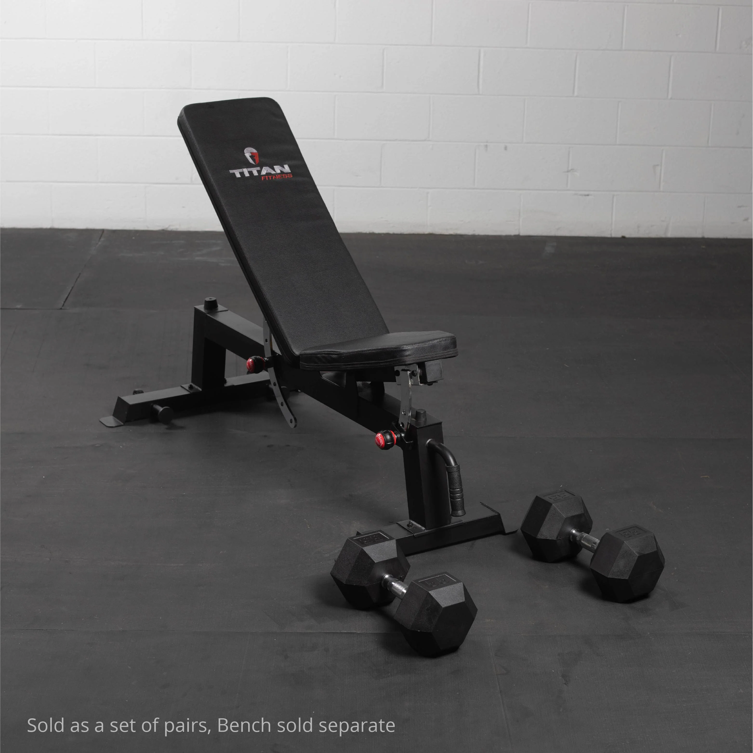 Scratch and Dent - 55 - 100 LB Pair Set Rubber Hex Dumbbells - FINAL SALE - Image 3