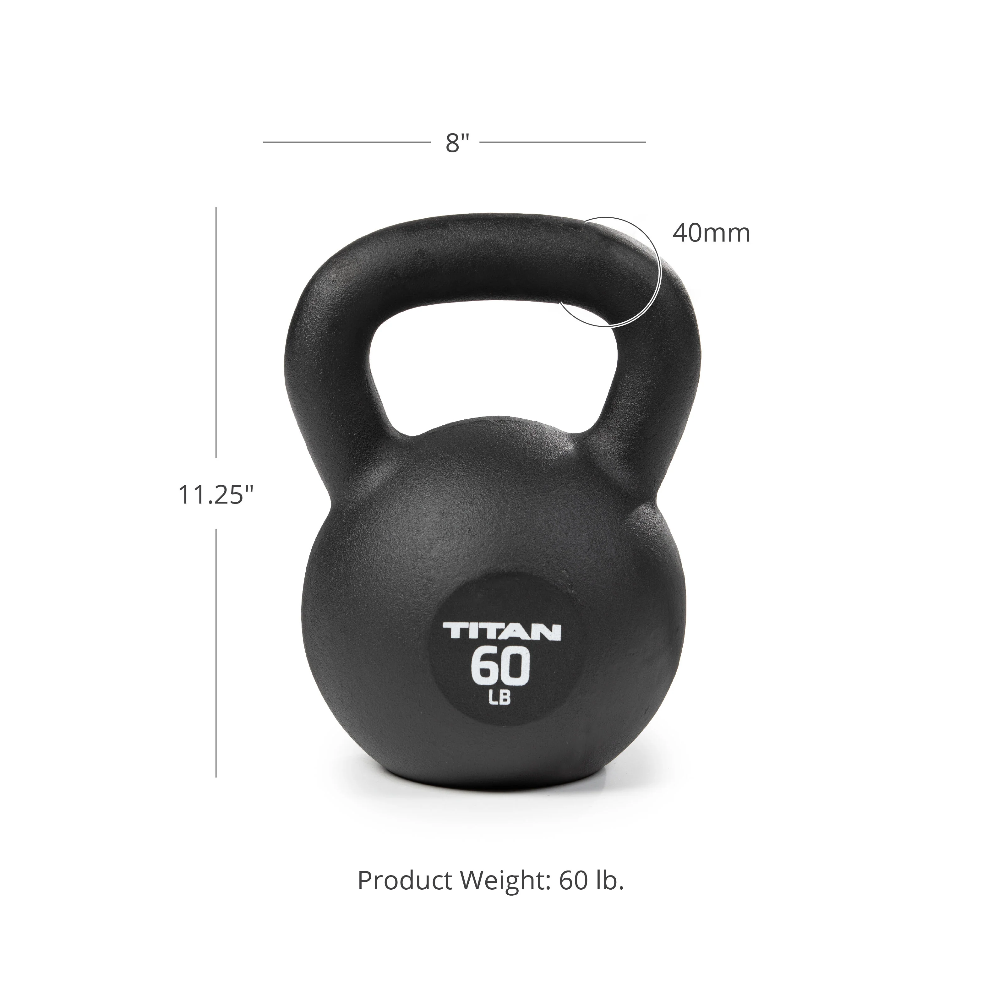 Scratch and Dent - 60 LB Cast Iron Kettlebells - FINAL SALE - Image 7