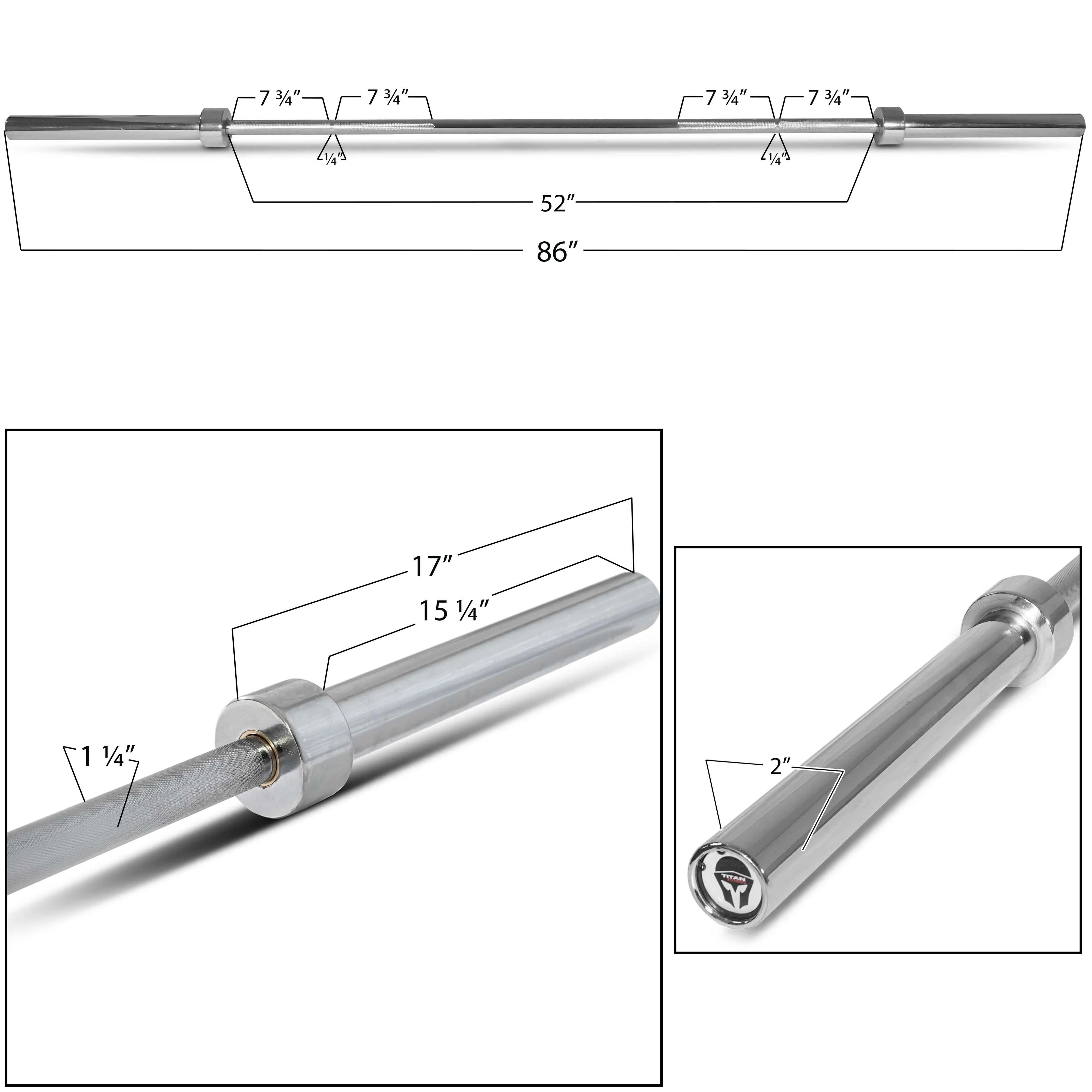 Scratch and Dent - 7' Olympic Weight Bar Chrome Plated 2" Diameter - FINAL SALE - Image 5