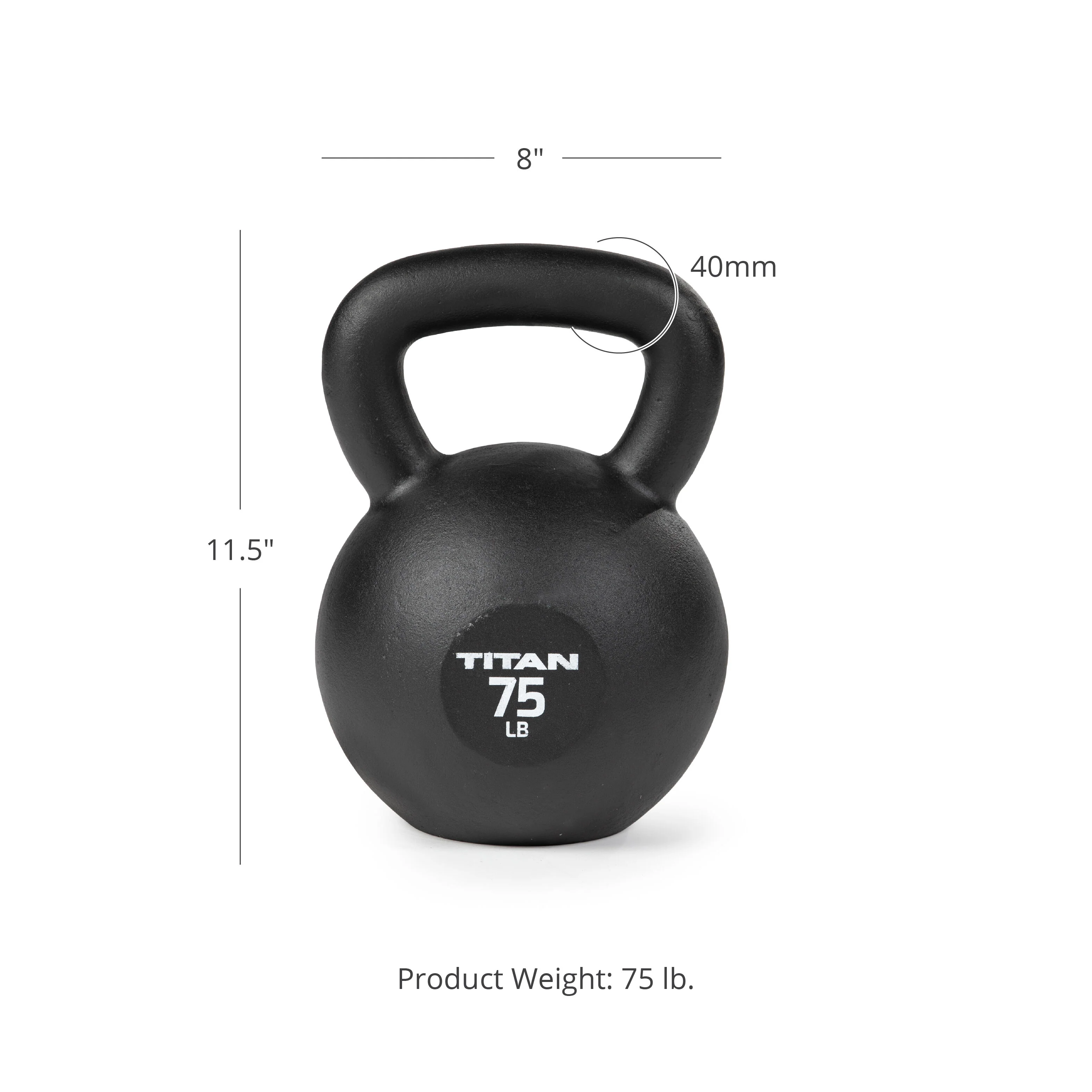 Scratch and Dent - 75 LB Cast Iron Kettlebell - FINAL SALE - Image 7